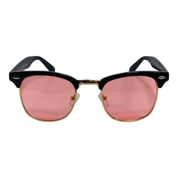 6095 | Pink Lens Browline Sunglasses - Picture 1 of 5